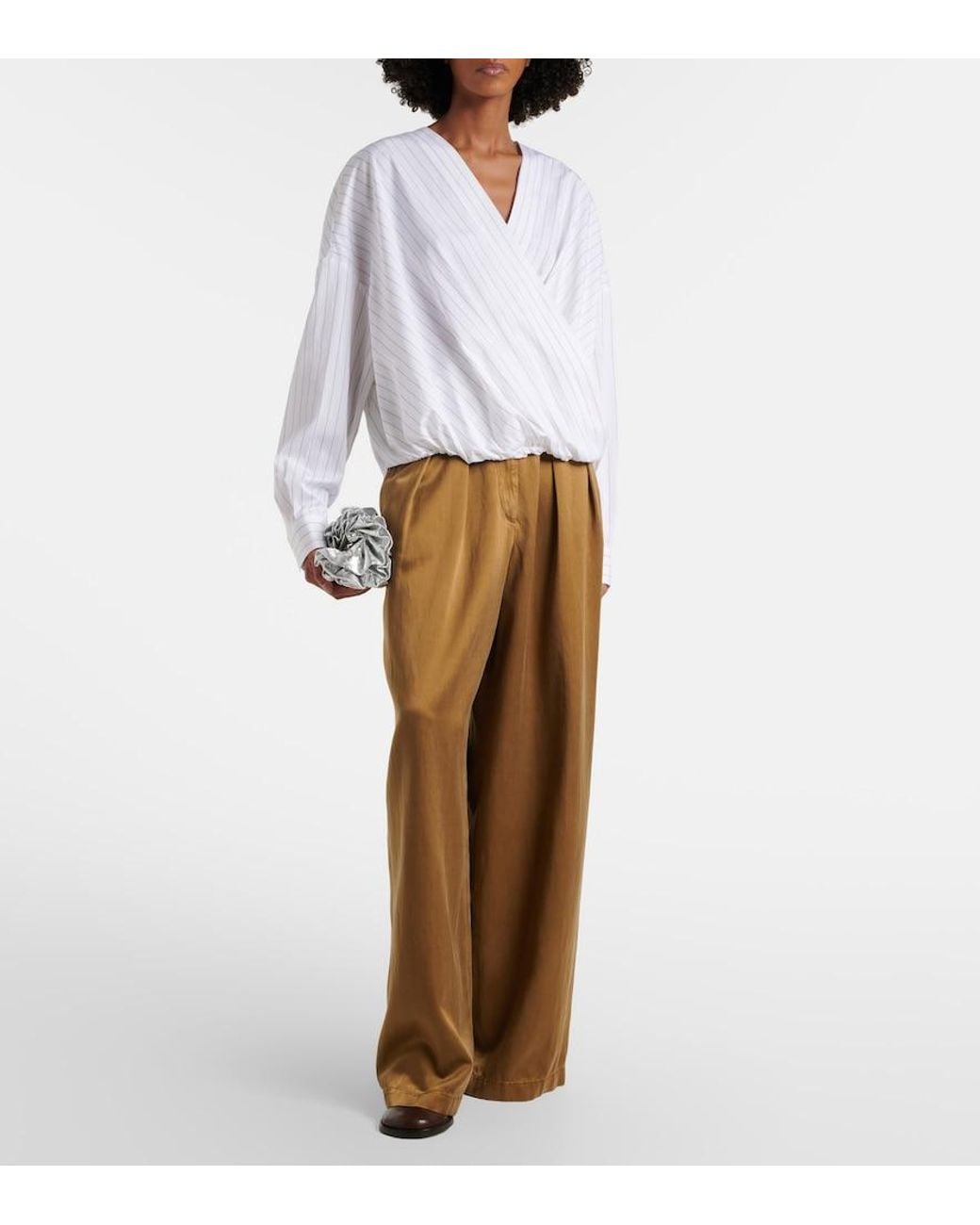 Top De Algodon A Rayas Dries Van Noten de color White