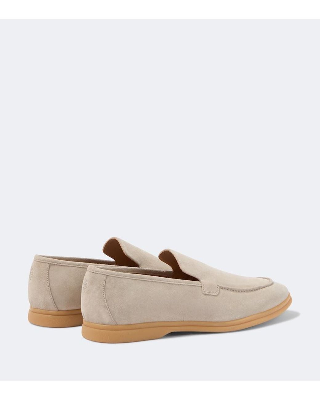 Eleventy White Suede Loafers for men