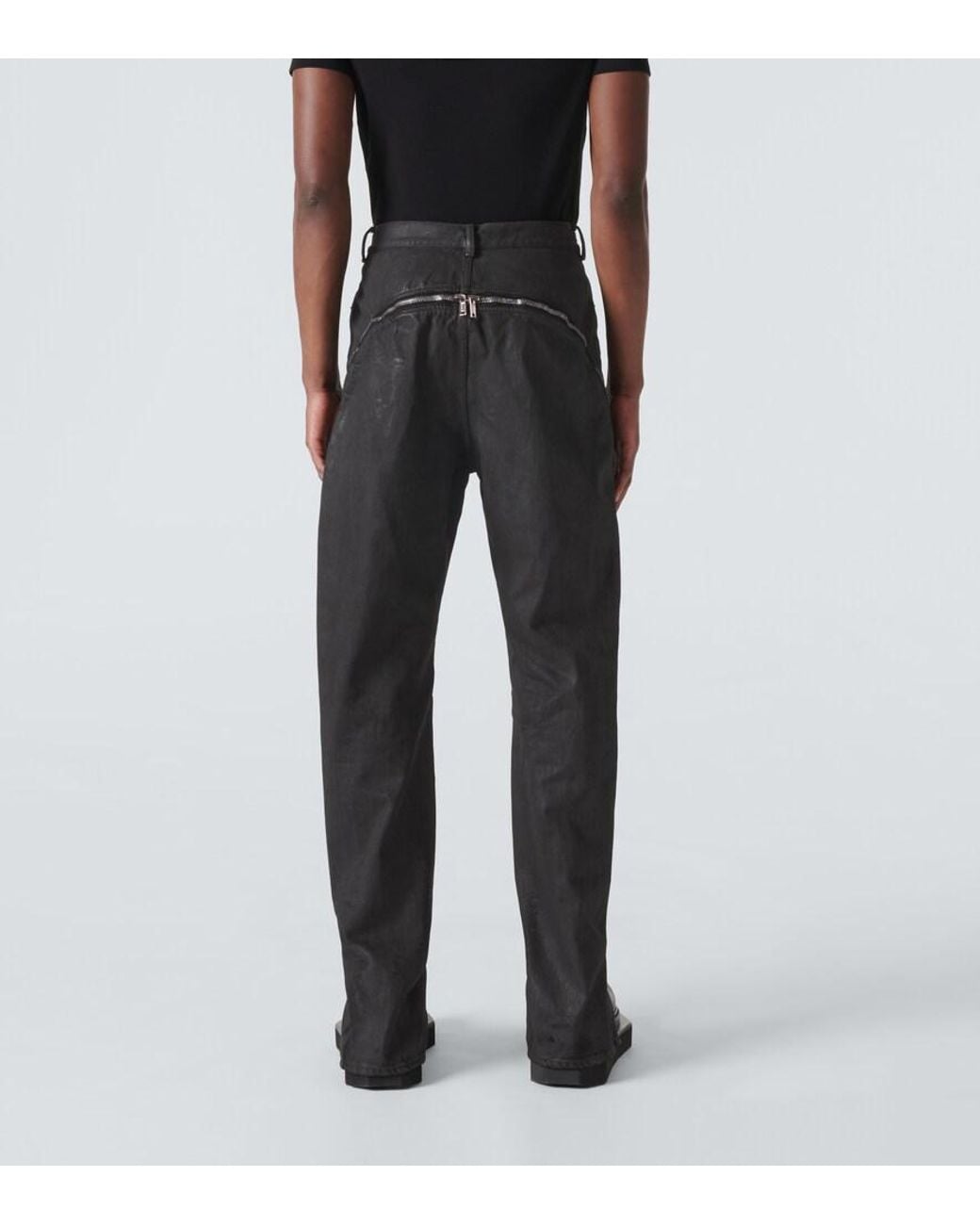 Rick Owens Gray Bolan Banana High-Rise Bootcut Jeans for men