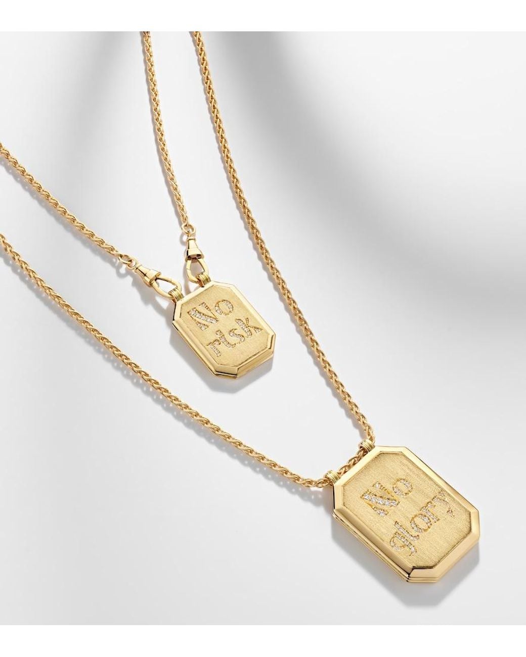 Marie Lichtenberg White No Risk No Glory 18Kt Necklace With Diamonds