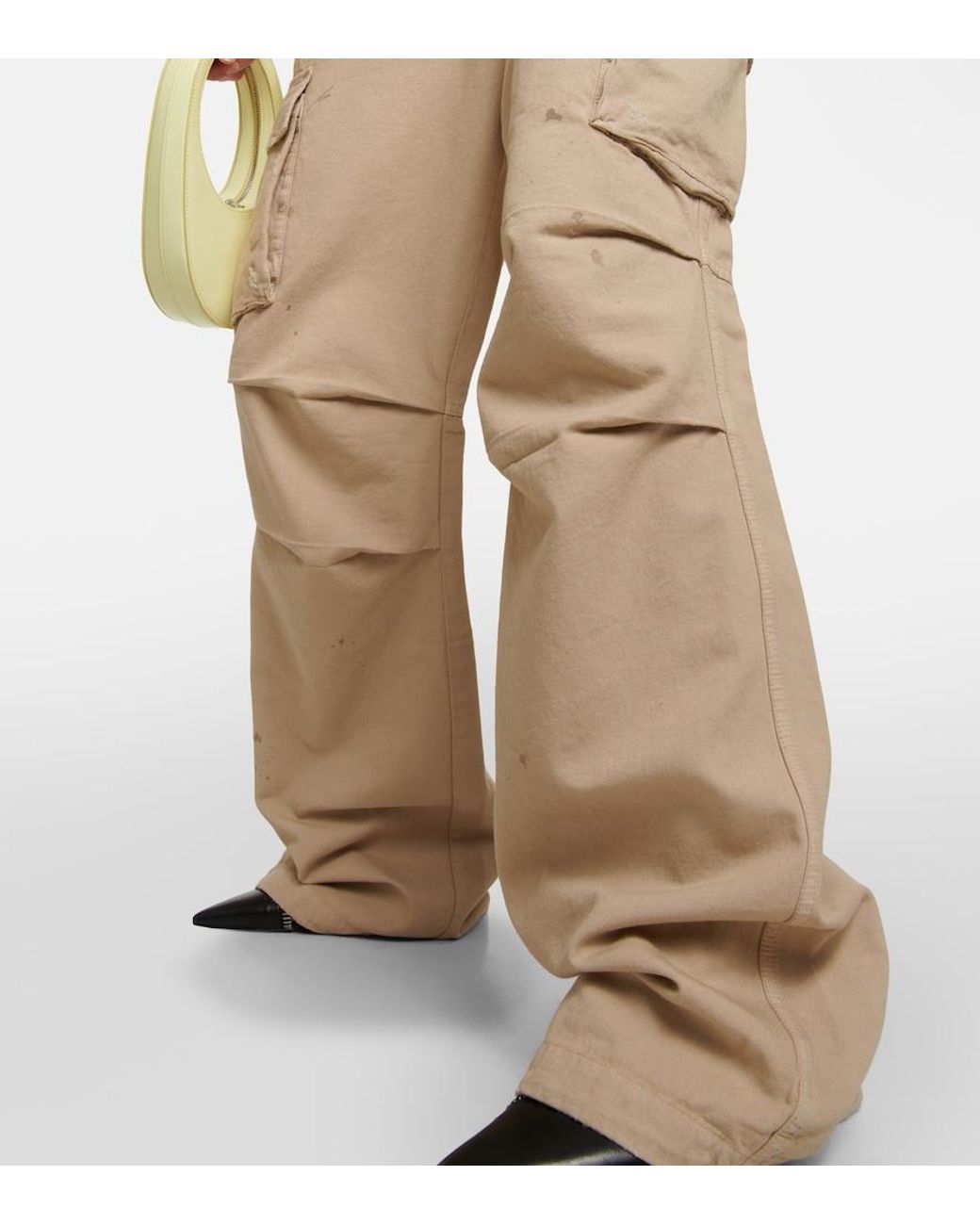 Coperni Natural Adjustable Wide-Leg Cargo Pants