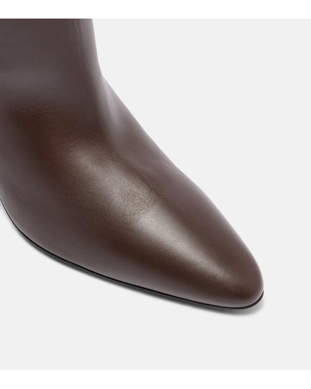 Herbert Levine Brown Silhouette 80 Leather Knee-High Boots