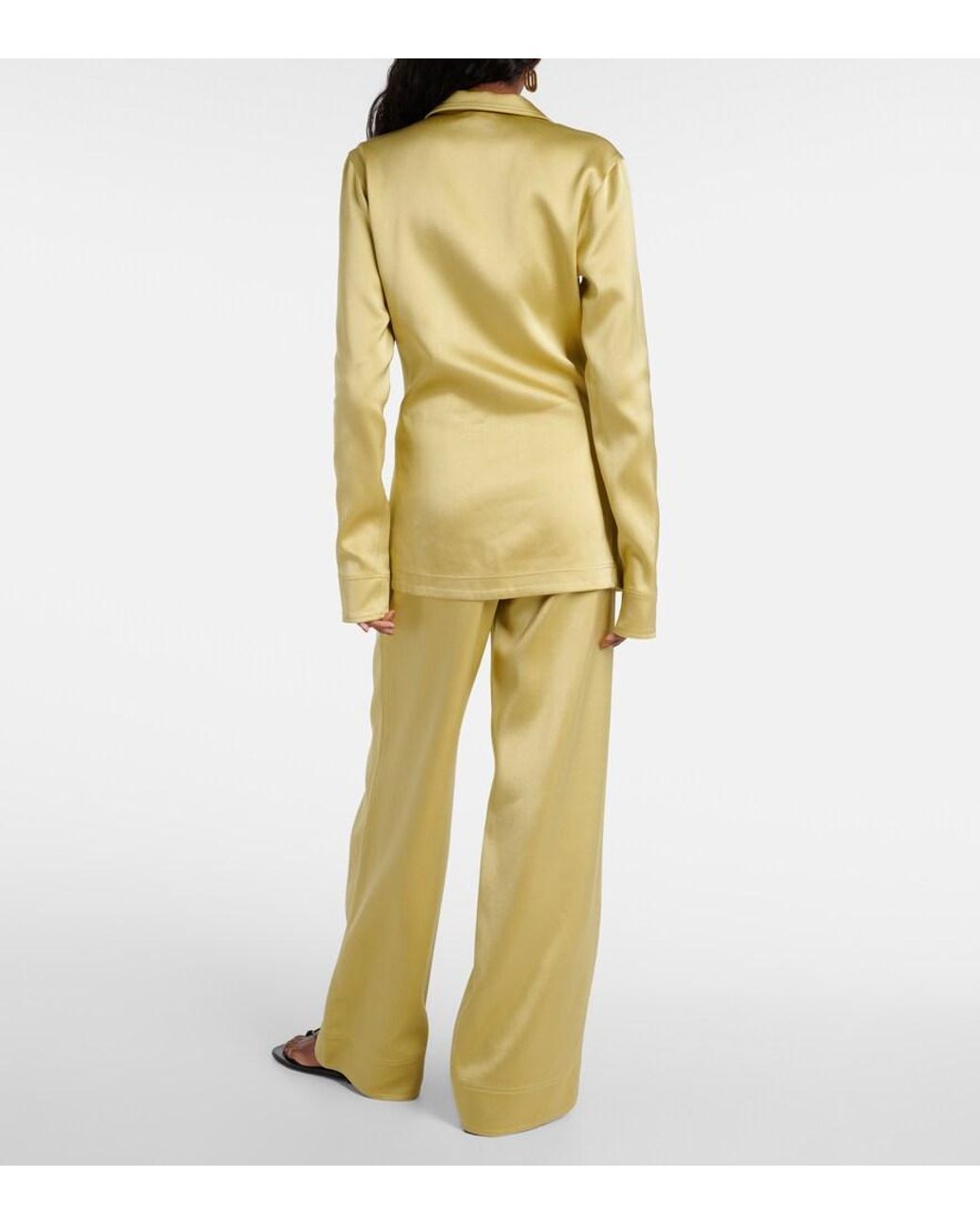 Totême  Yellow Satin Shirt