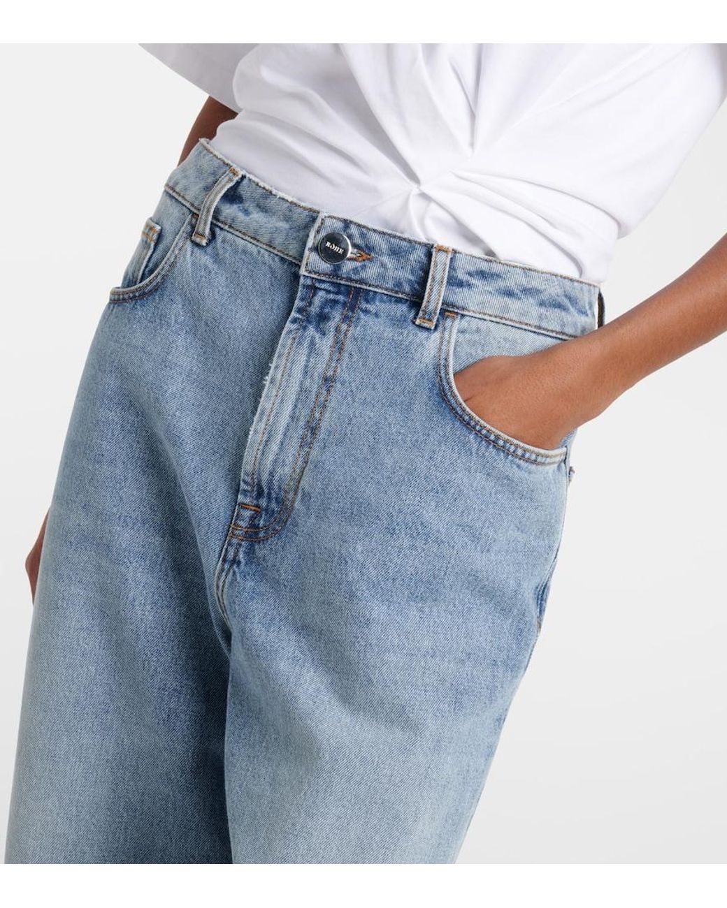 Jeans Anchos Rohe de color Blue