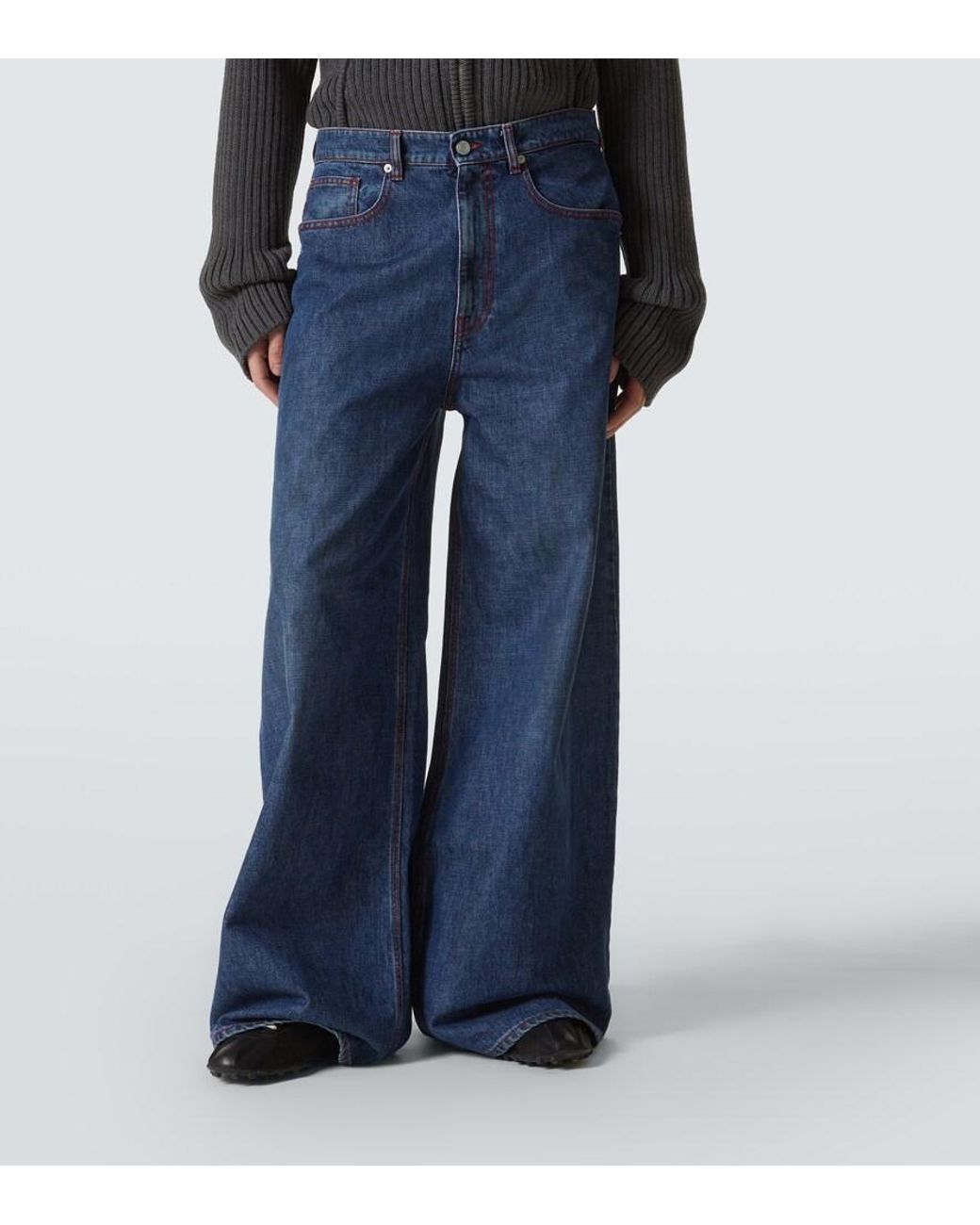 ERL Blue Indiana Wide-Leg Jeans for men