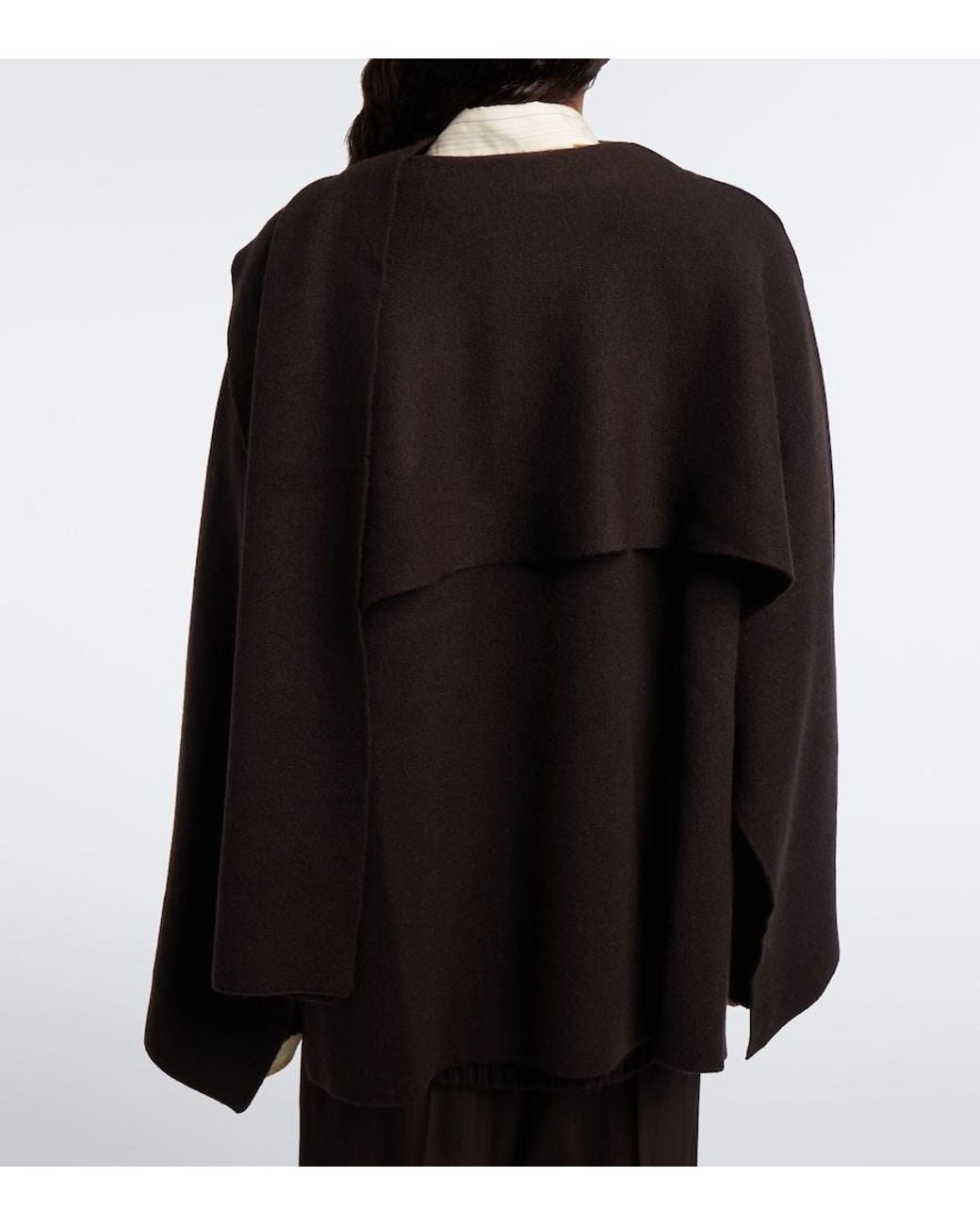 Lisa Yang Black Nessa Scarf-Detail Cashmere Cardigan