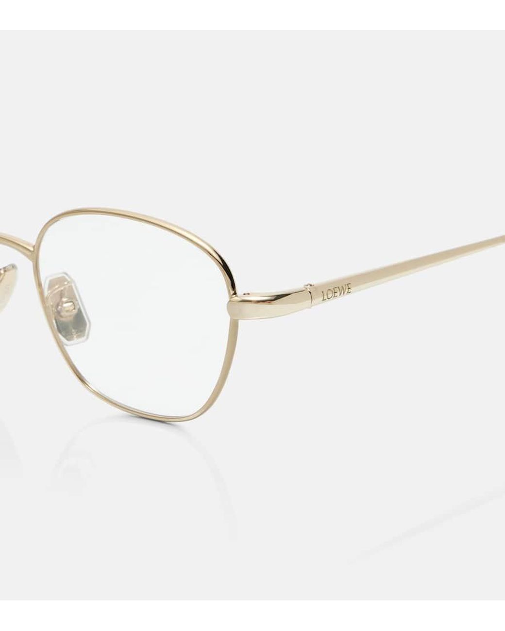 Loewe Metallic Slim Square Metal Glasses