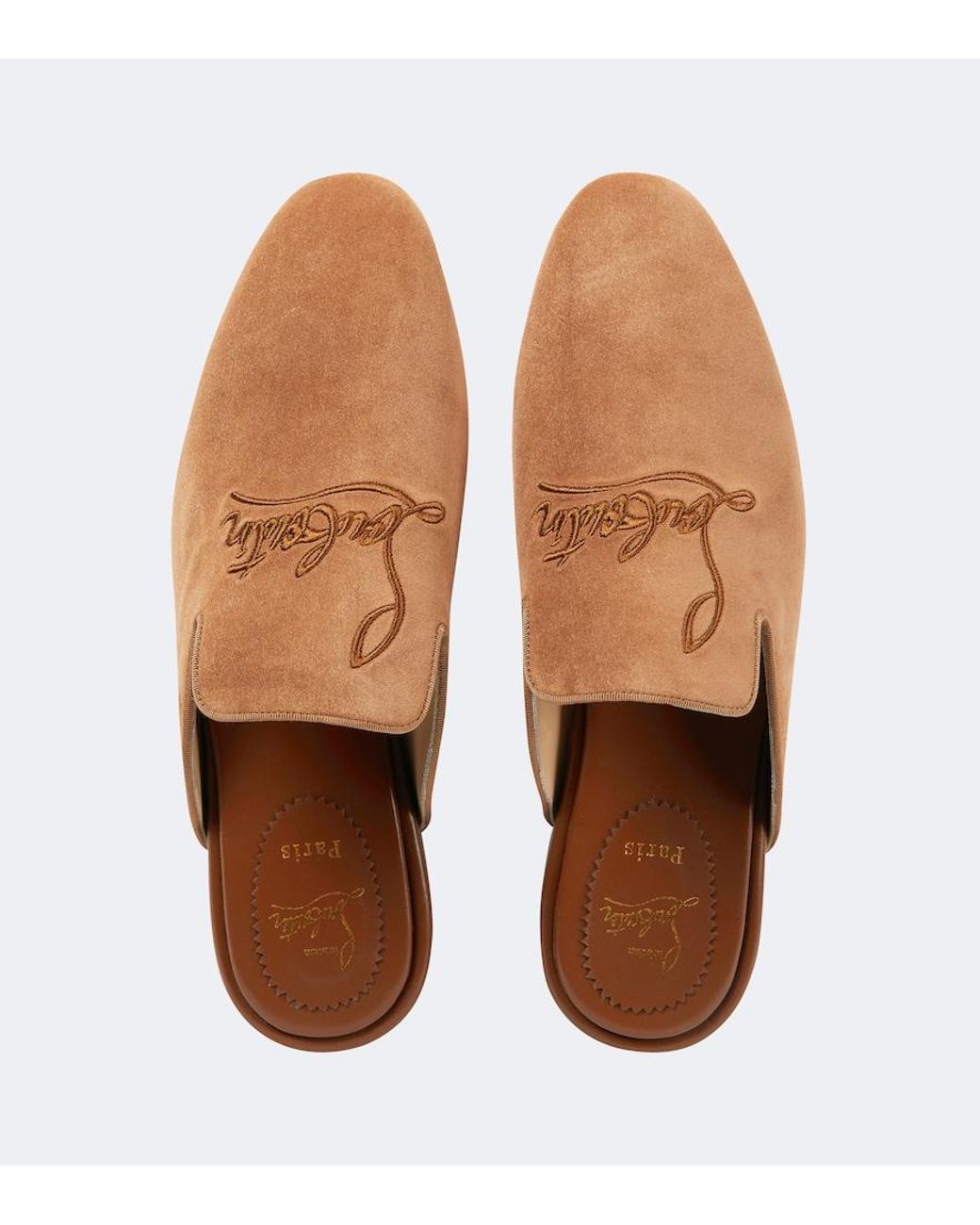 Christian Louboutin Brown Coolito Flat Mules for men