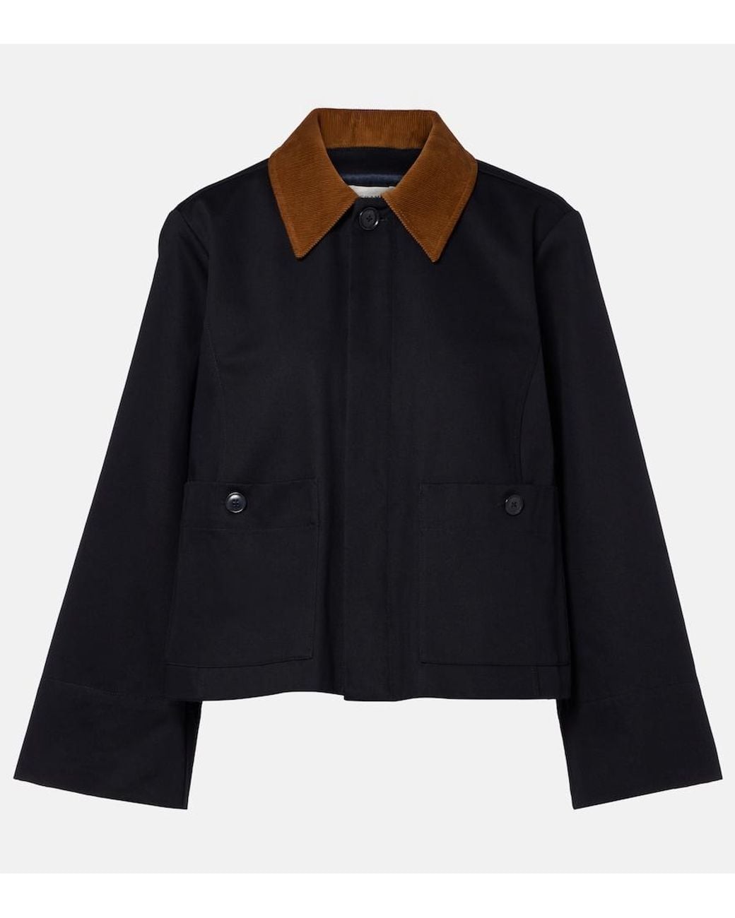 FRAME Blue Small Cotton Trench Jacket