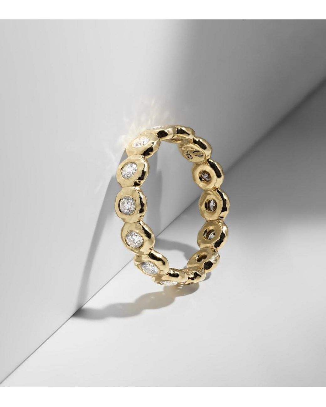 Octavia Elizabeth Metallic Nesting Gem 18Kt Eternity Ring With Diamonds
