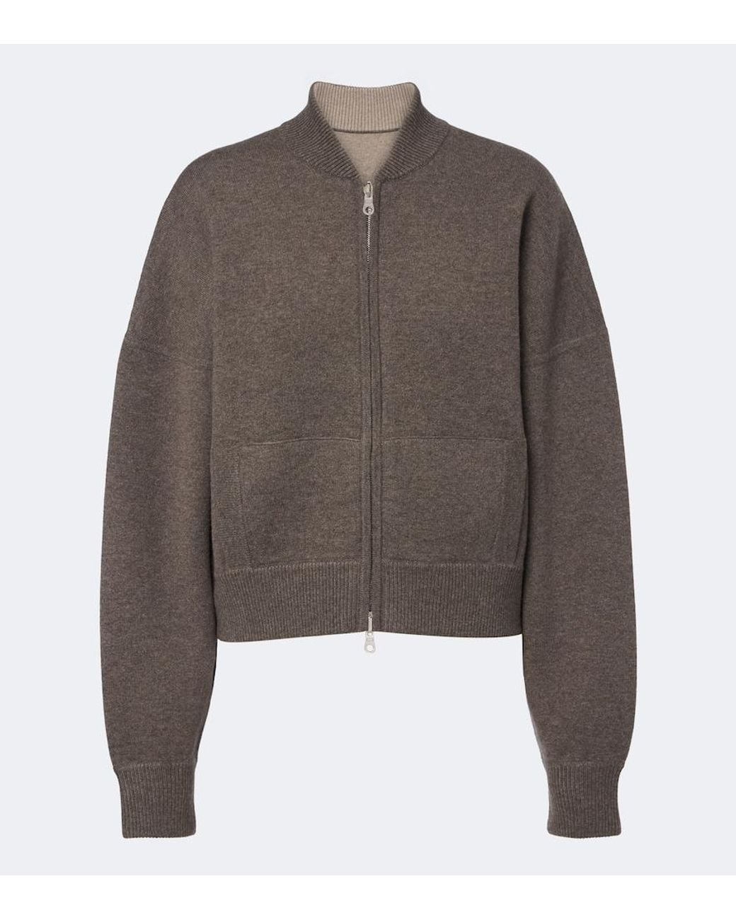 arch4 Brown New Jace Cashmere Zip-Up Cardigan