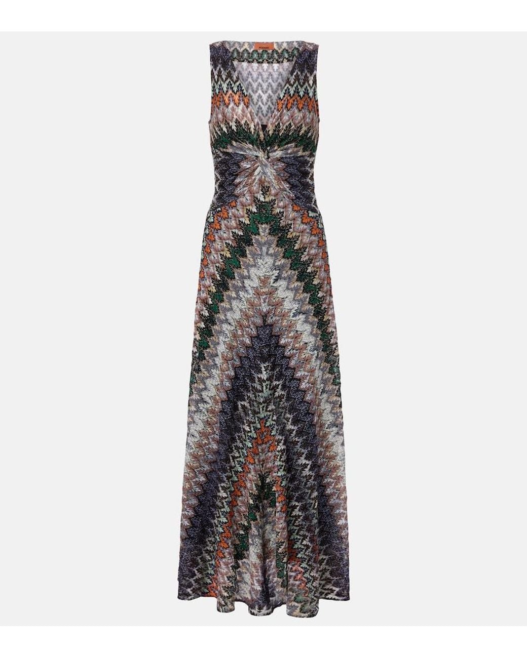 Missoni Multicolor Zigzag Lame Maxi Dress