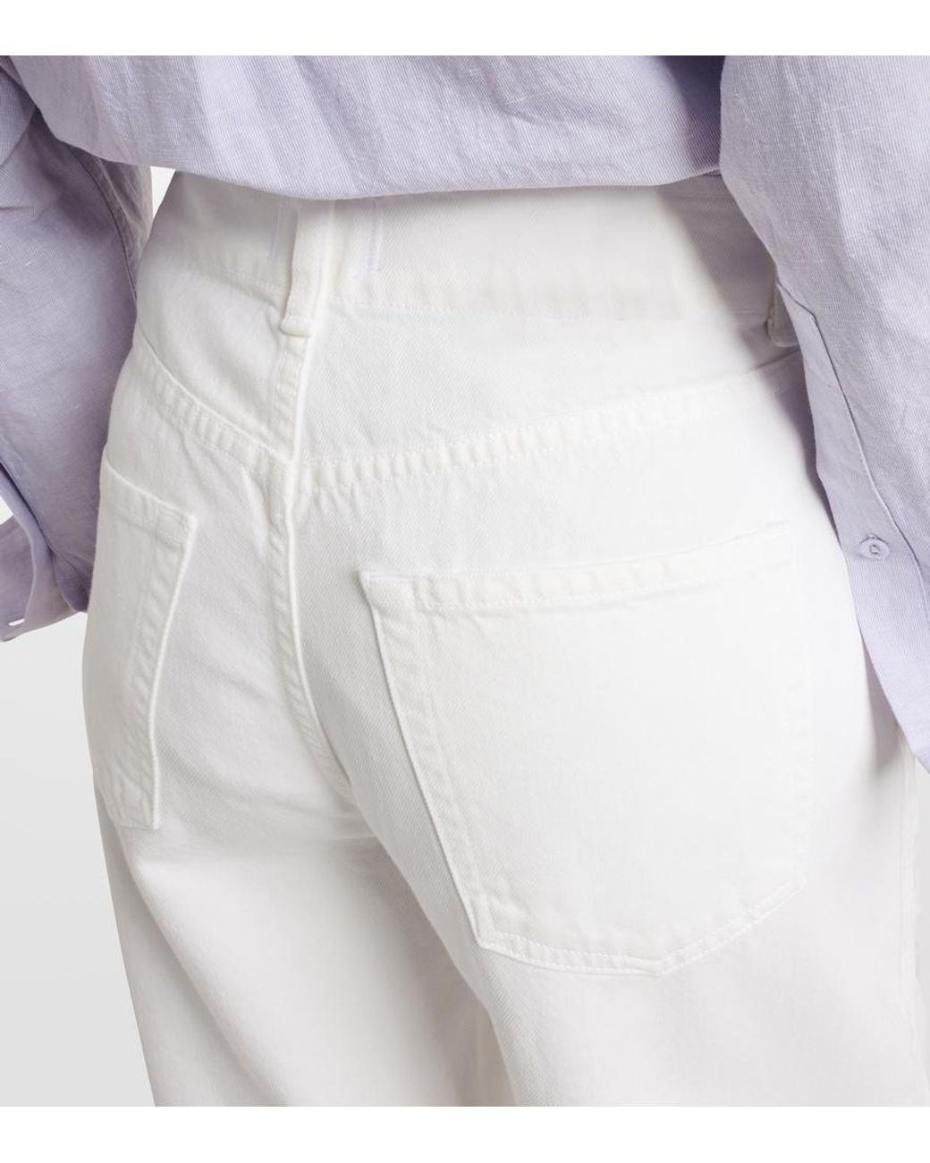 Citizens of Humanity White Boardwalk Wide-Leg Jeans