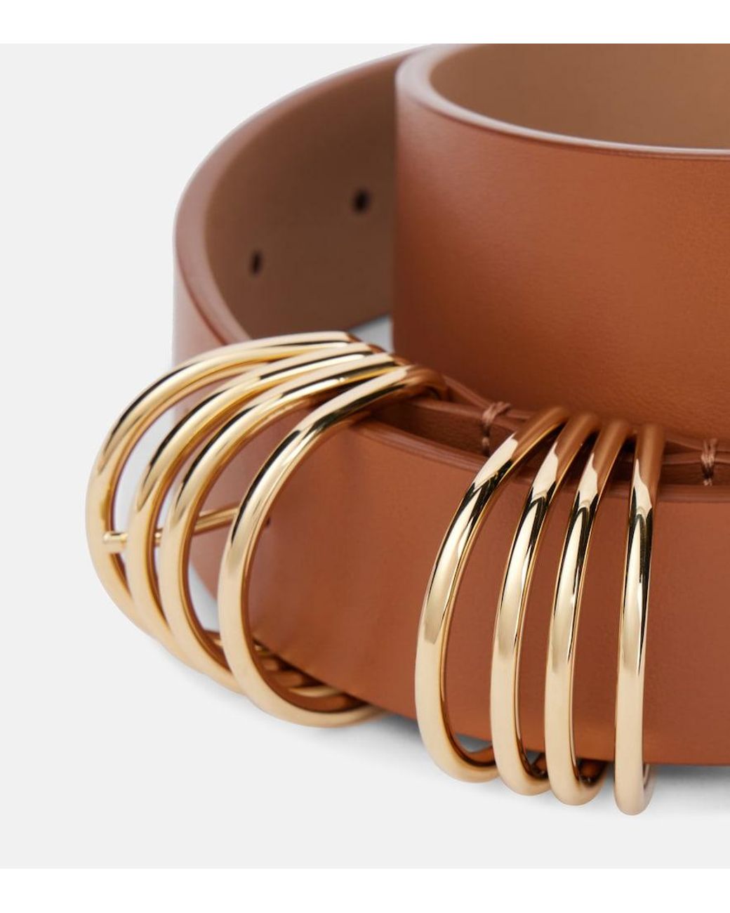 Tod's Brown Embellished Leather Belt