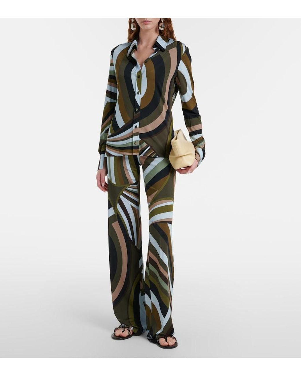 Emilio Pucci Black Marmo Silk Shirt