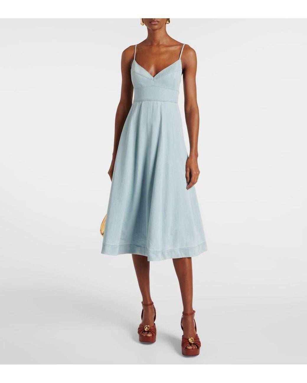 Zimmermann Blue Acacia Denim Midi Dress