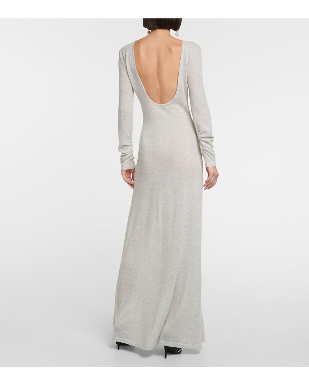 Magda Butrym White Alpaca-Blend Maxi Dress