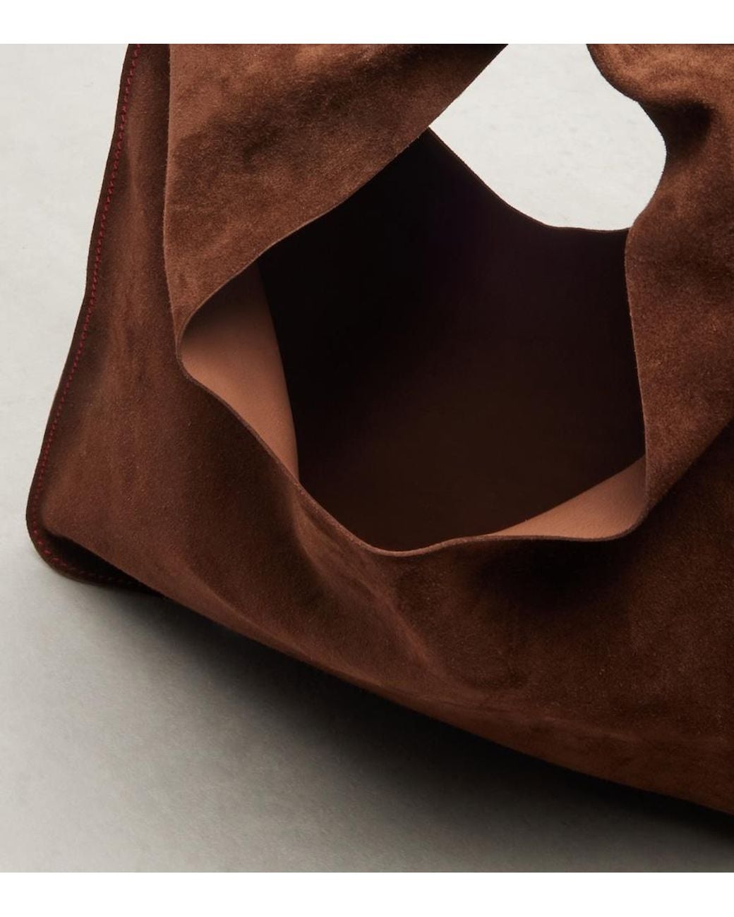 The Row Brown Tote Bag Bindle Small Aus Veloursleder