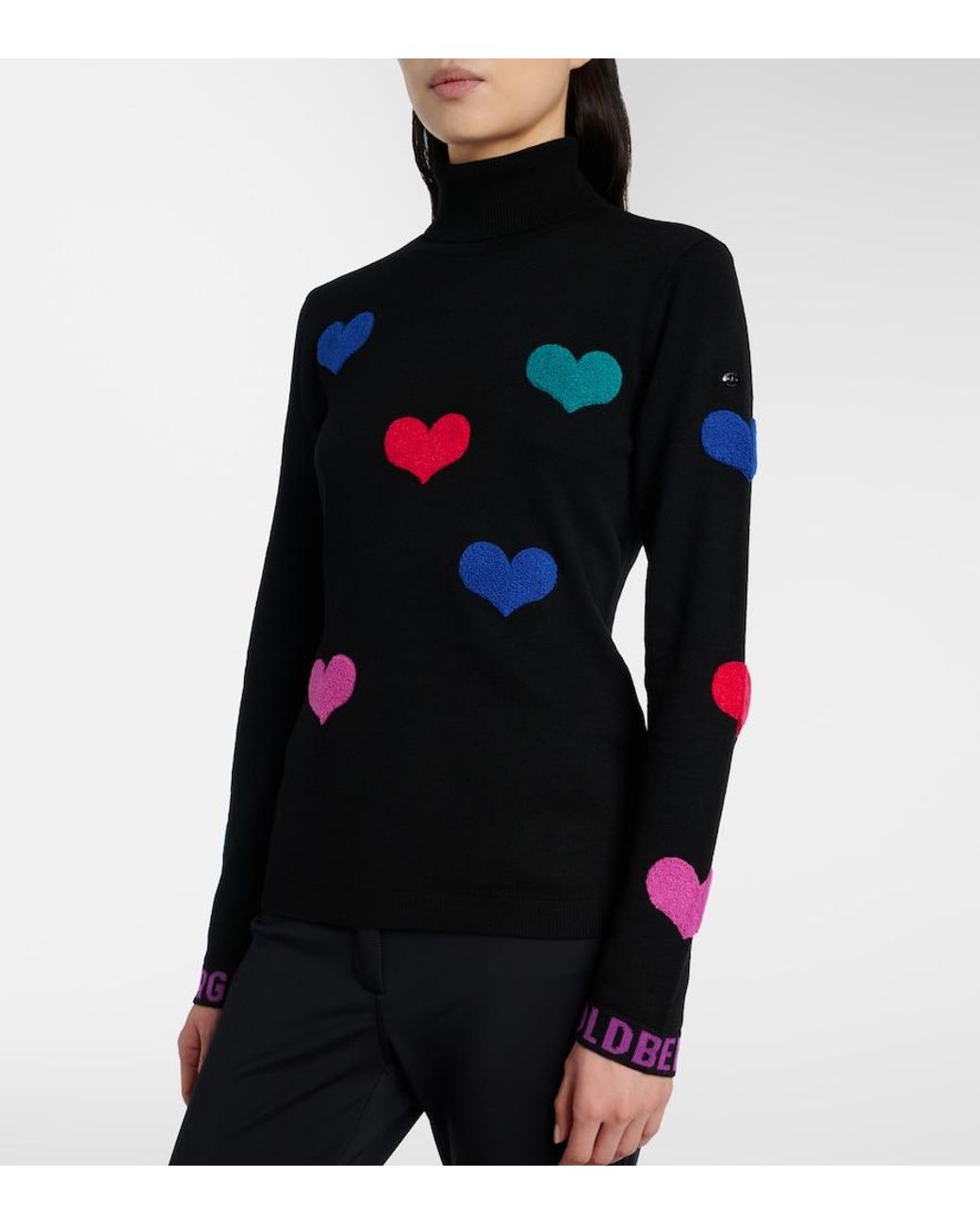 Goldbergh Black Bacio Embellished Turtleneck Sweater