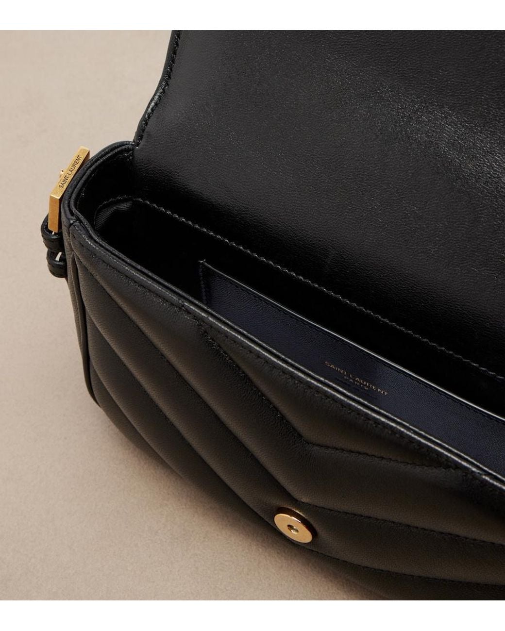 Saint Laurent Black Loulou Toy Leather Crossbody Bag