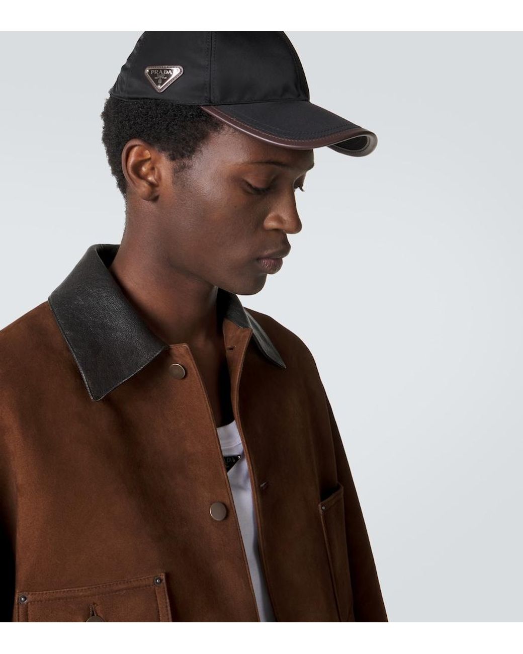 Prada Baseballcap Speedrock Aus Re-Nylon in Black für Herren