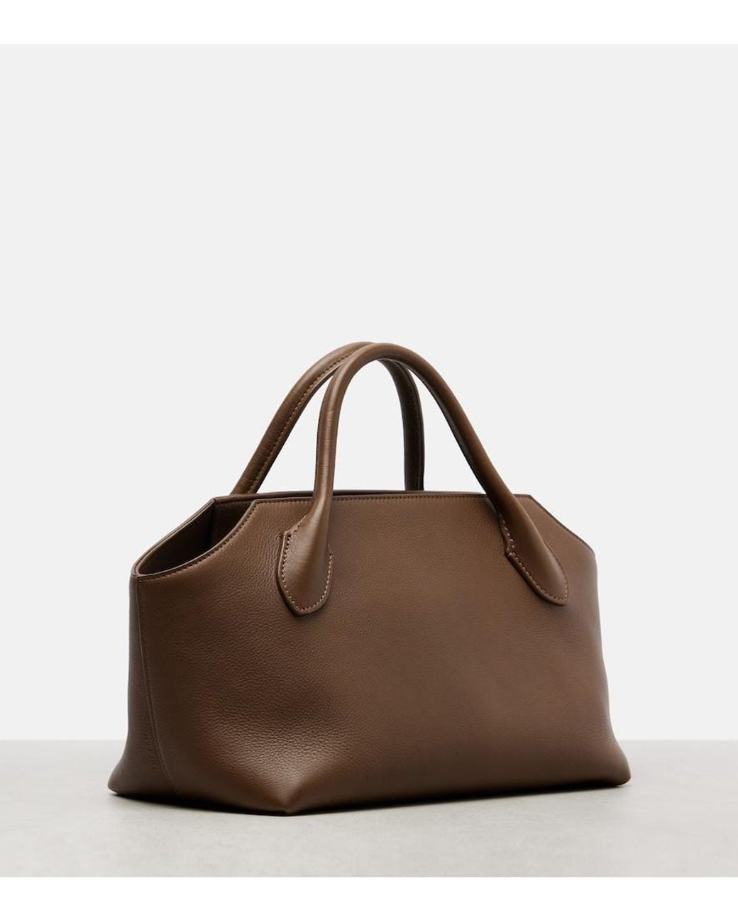 The Row Brown Terrasse Leather Top-Handle Bag