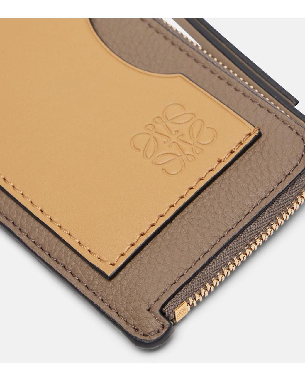 Loewe Natural Anagram Leather Card Case