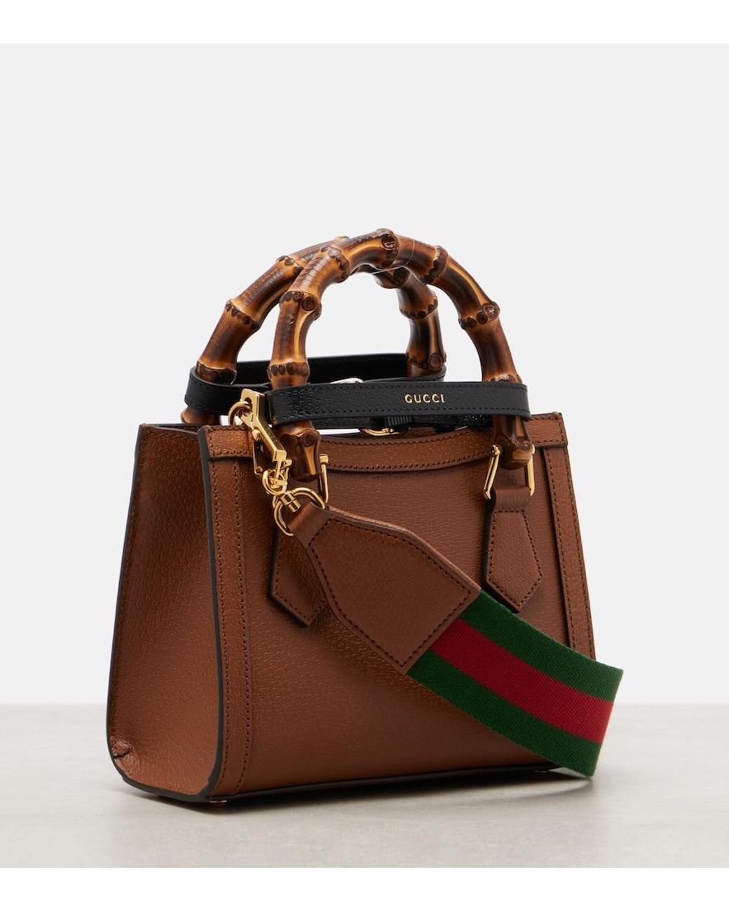 Gucci Brown Diana Small Leather Top-Handle Bag
