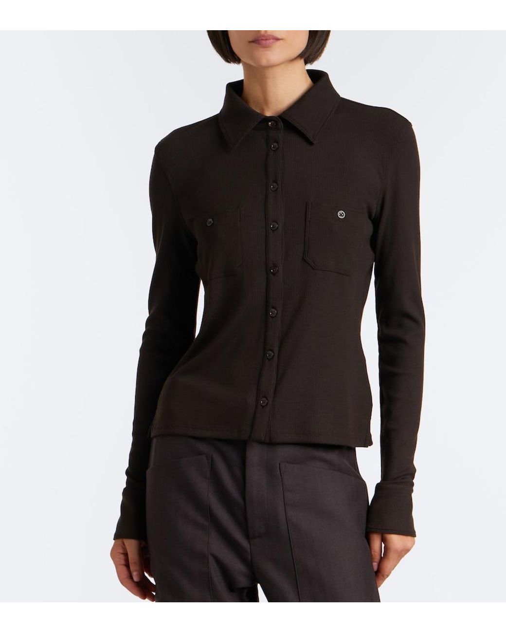 FRAME Black Jersey Shirt