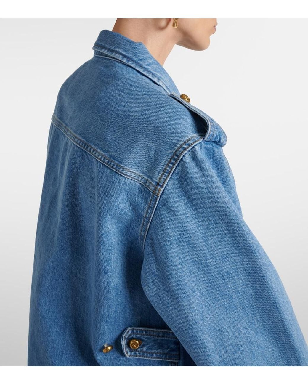 Blazé Milano Blue Sahariana Oversized Denim Jacket