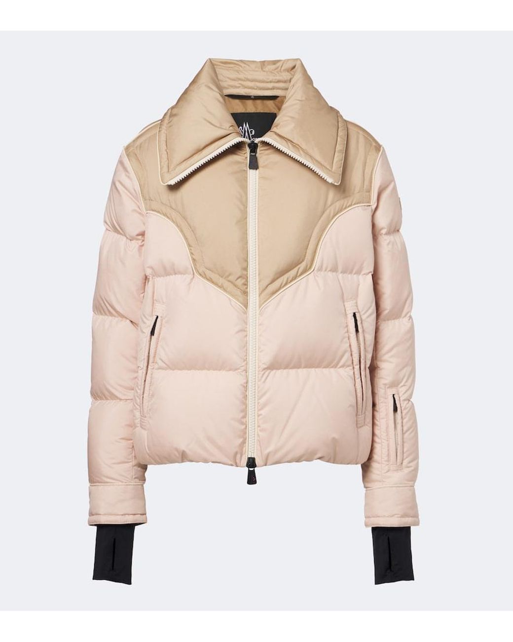Moncler Natural Quilted Down Ski Jacket