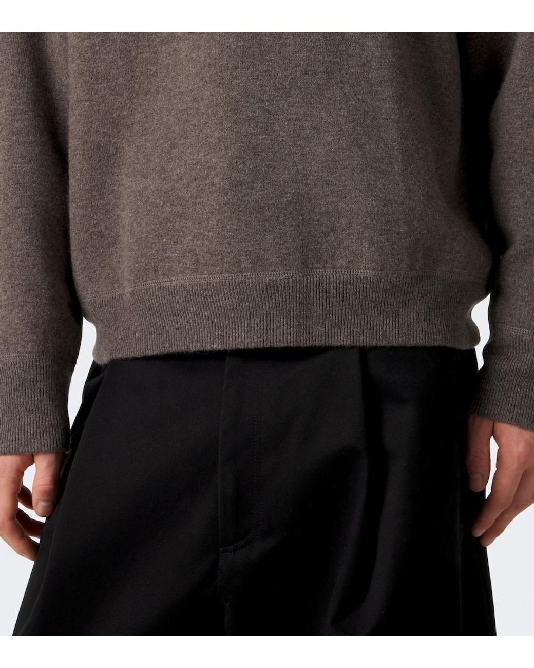 Studio Nicholson Gray Wool And Cashmere Hoodie for men