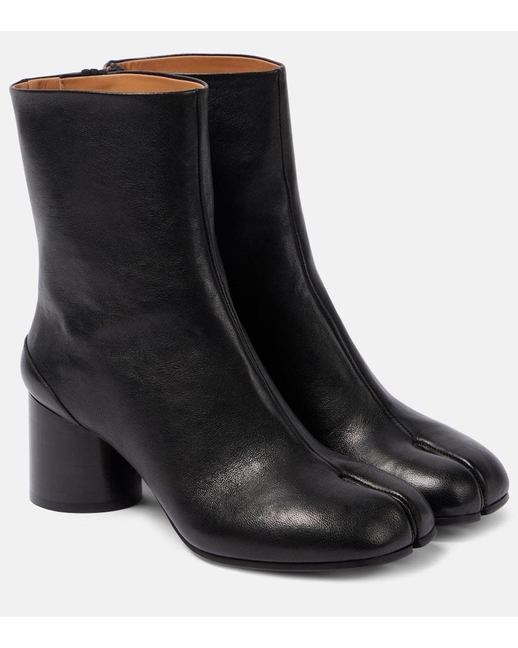 Maison Margiela Black Tabi 60 Leather Ankle Boots