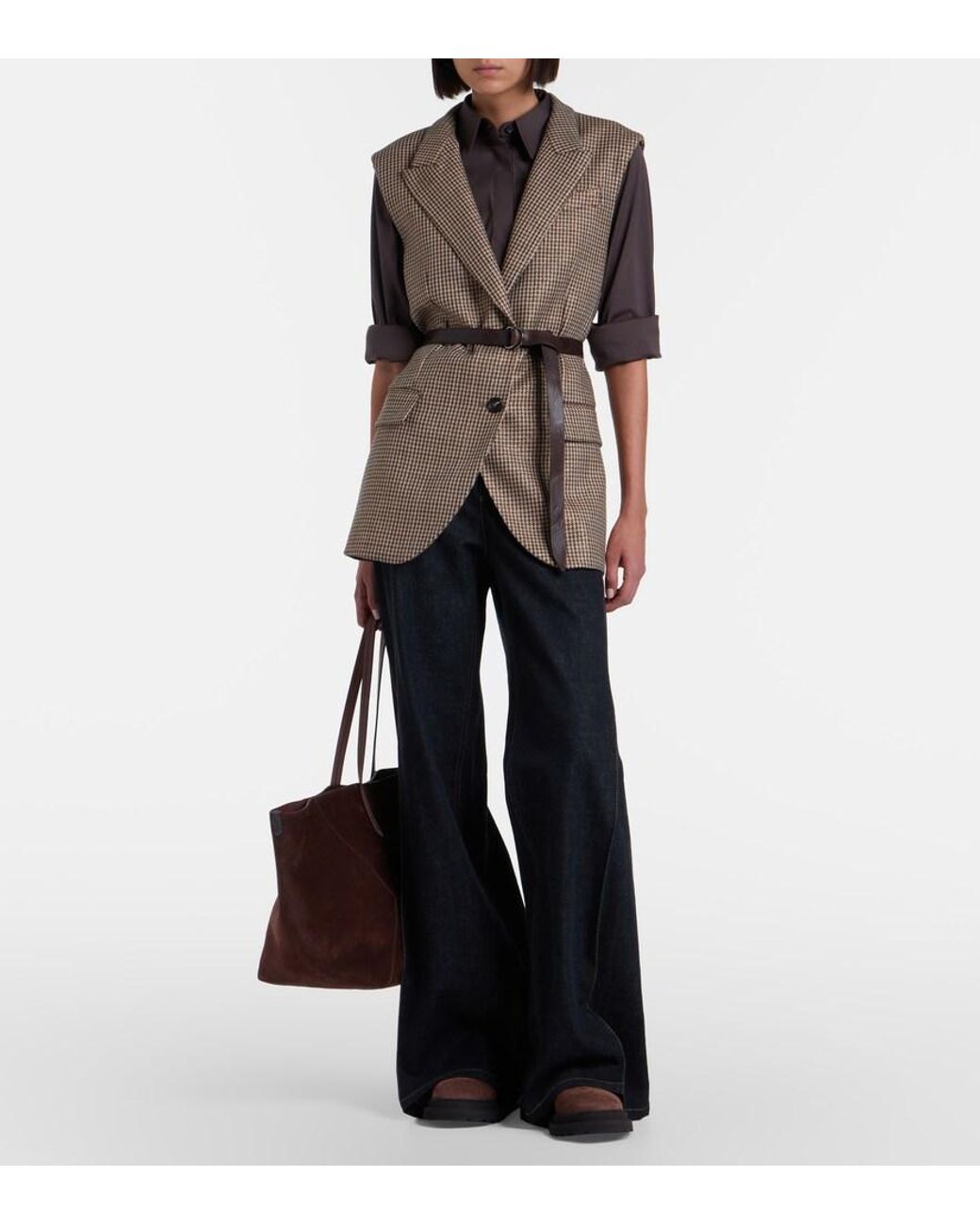 Brunello Cucinelli Brown Monili Suede Chelsea Boots