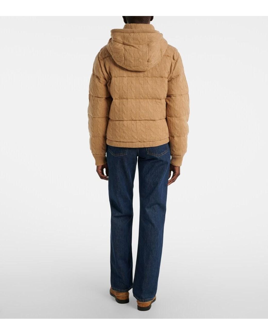 Polo Ralph Lauren Natural Wool And Cashmere Puffer Jacket