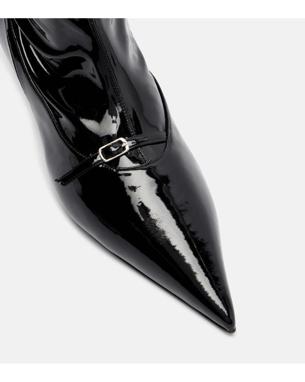 Magda Butrym Black Patent Leather Knee-High Boots