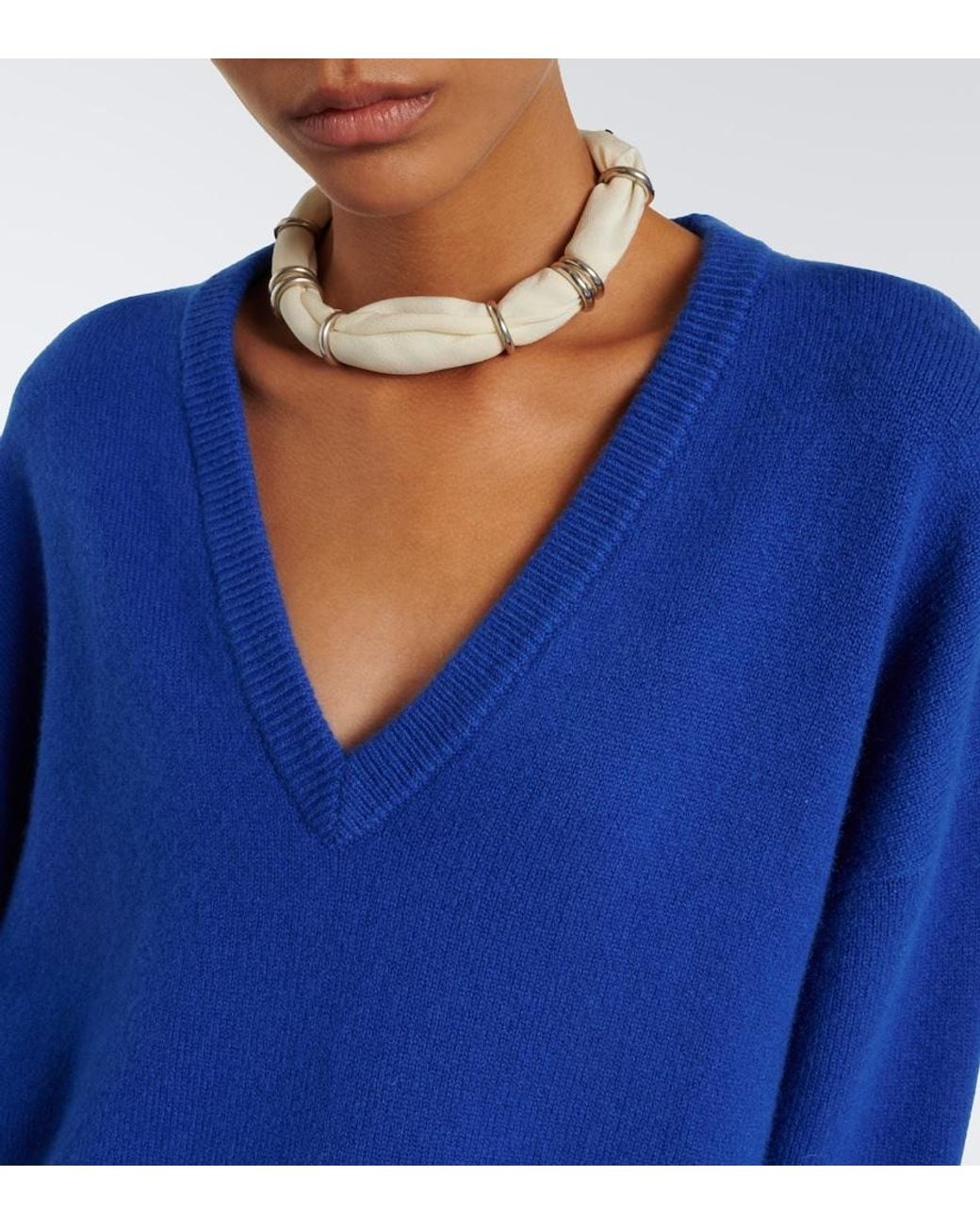 Extreme Cashmere Blue N°457 Jack Cashmere-Blend Sweater