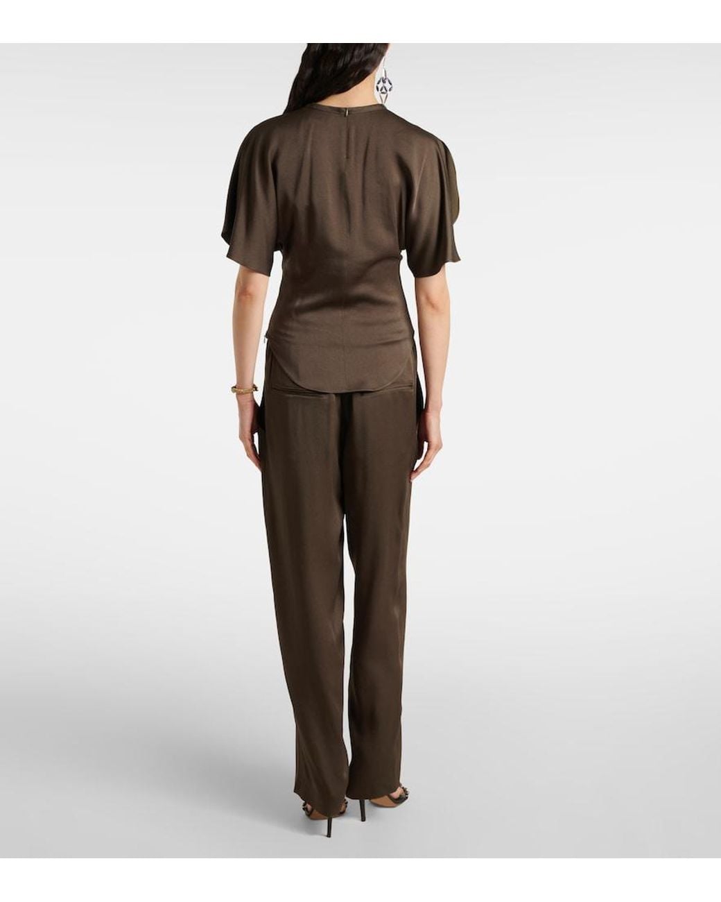 Isabel Marant Brown Karlita Satin Top