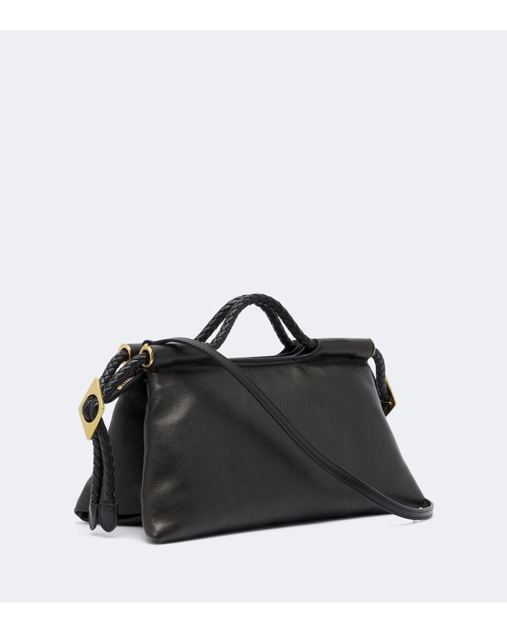 Isabel Marant Black Pipa Medium Leather Top-Handle Bag