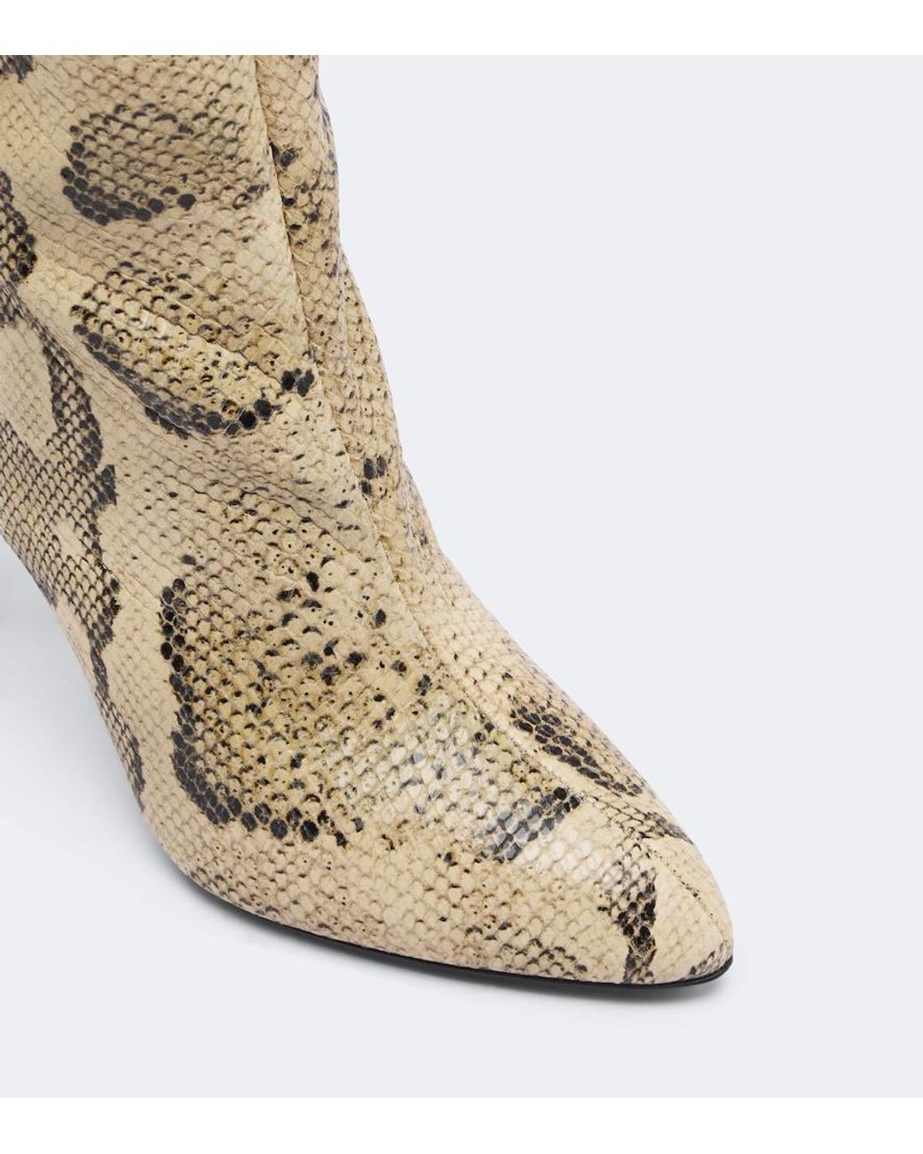 Isabel Marant Metallic Jany Snake-Effect Leather Knee-High Boots