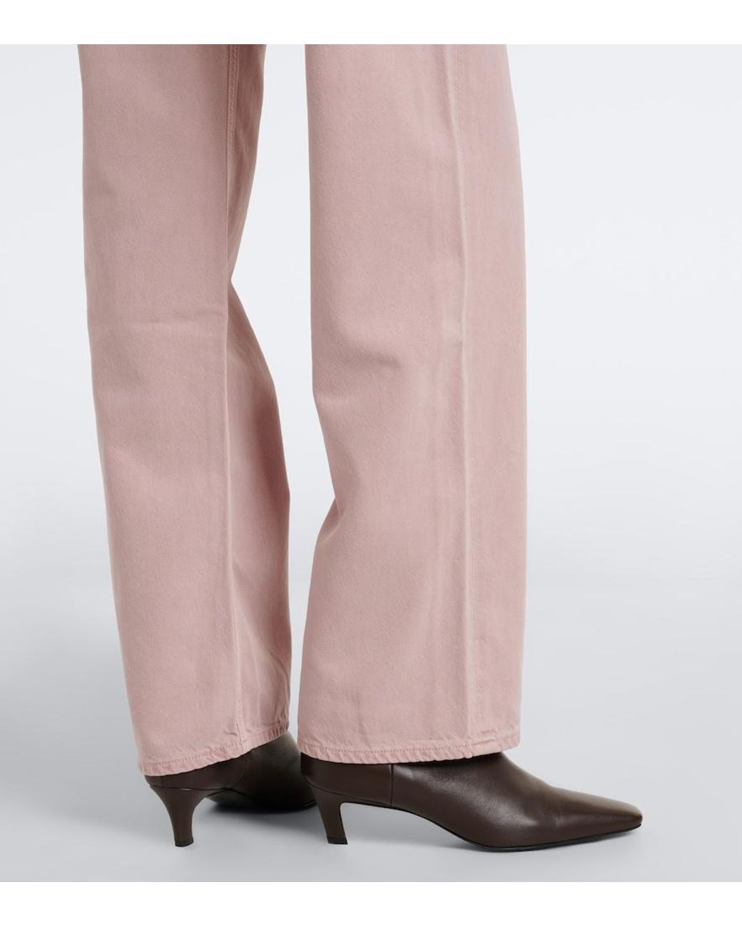 Agolde Pink Ren Wide-Leg Jeans