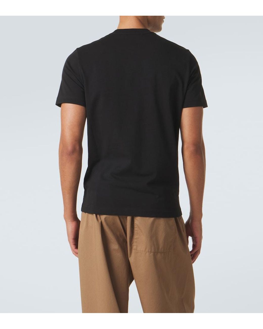 Moncler Black Cotton Jersey T-Shirt for men