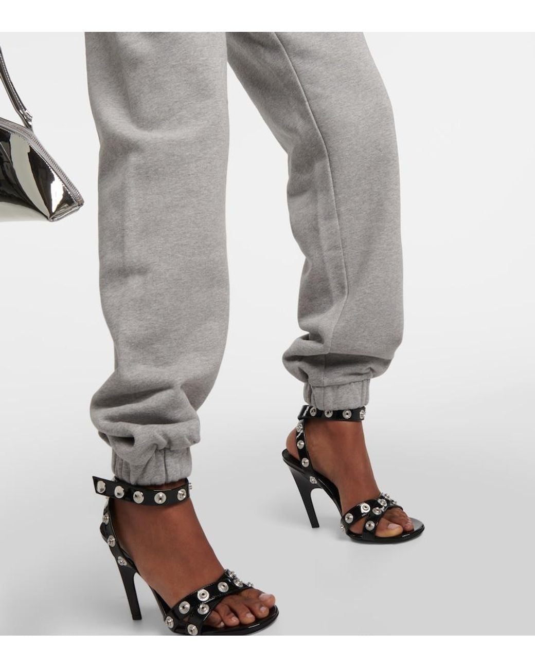 The Attico Gray Penny Cotton Jersey Sweatpants