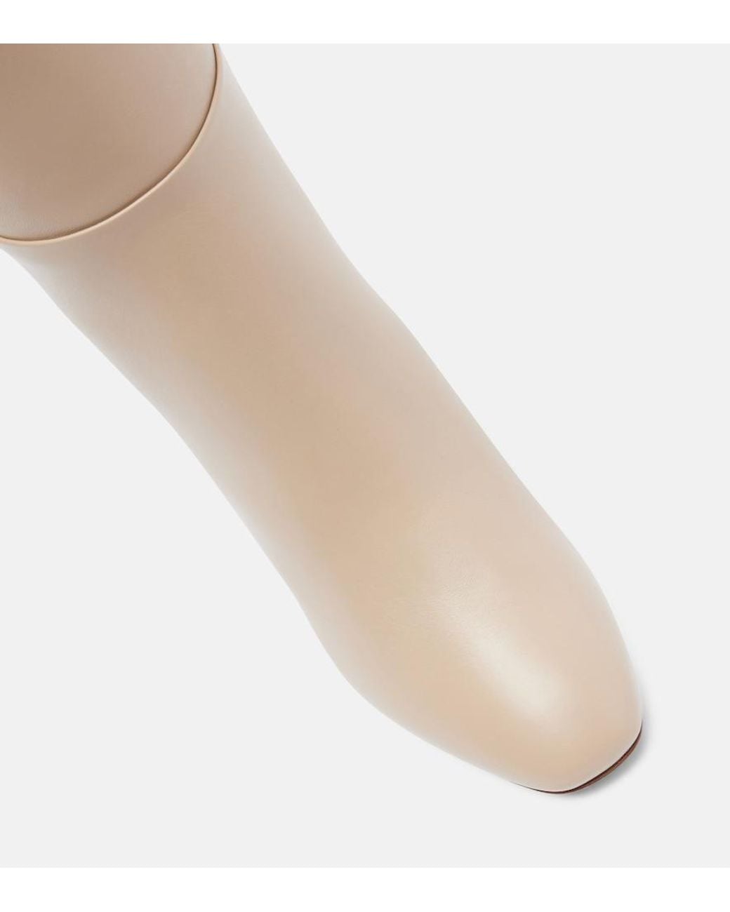 Aquazzura Natural Sellier 85 Leather Knee-High Boots