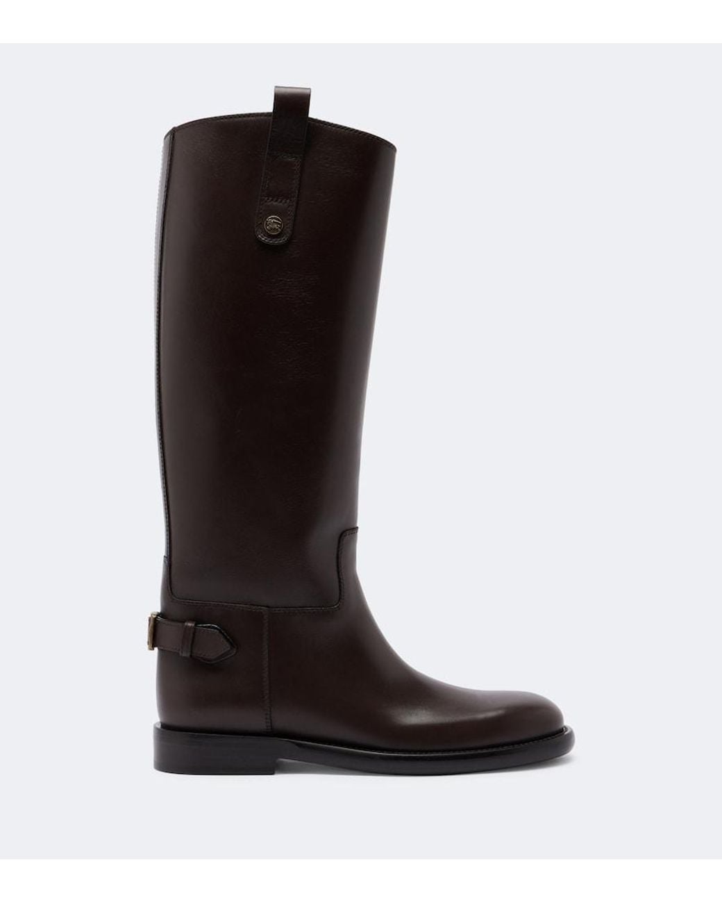 Burberry Black Cavalier Leather Knee-High Boots