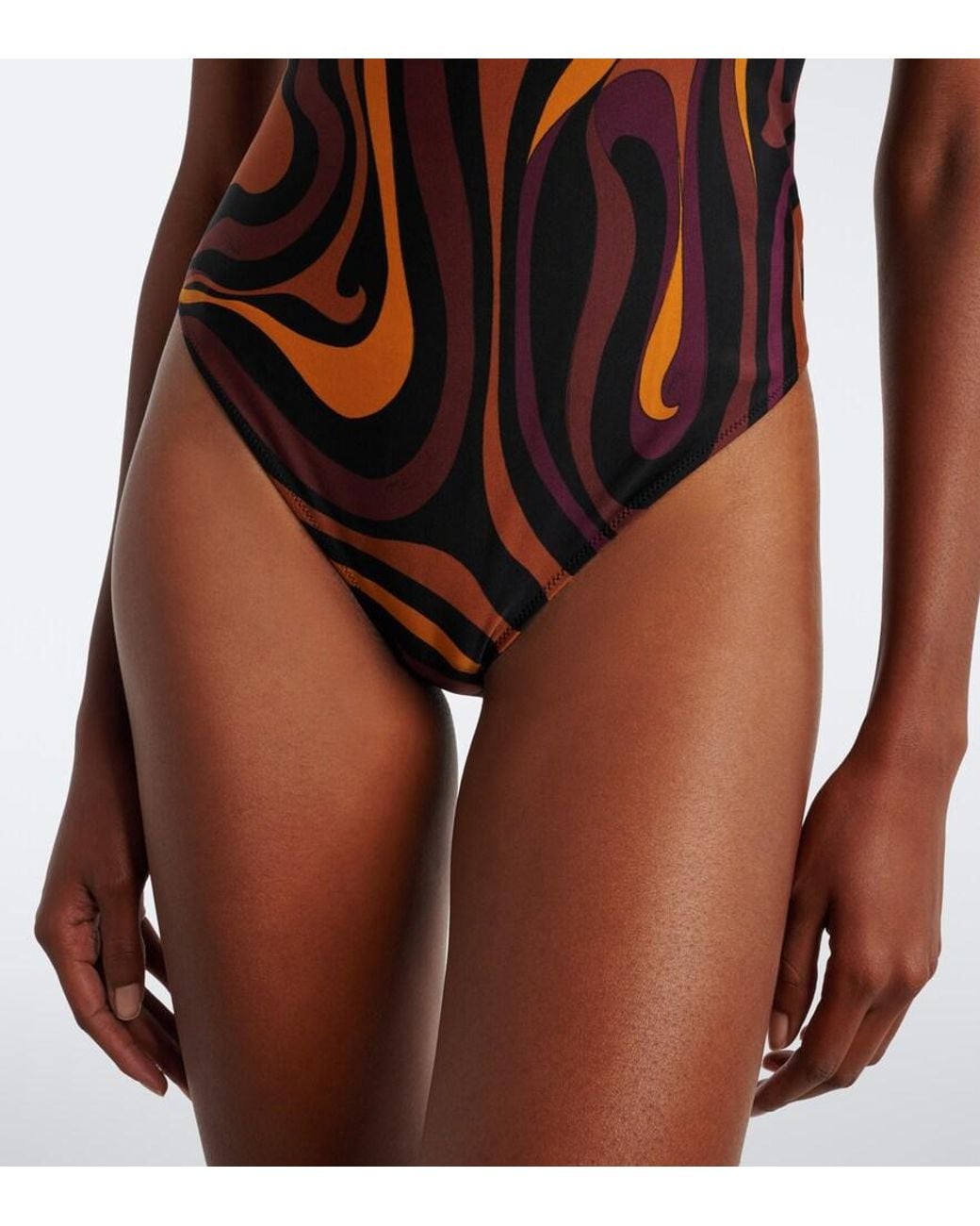 Emilio Pucci Brown Marmo Swimsuit