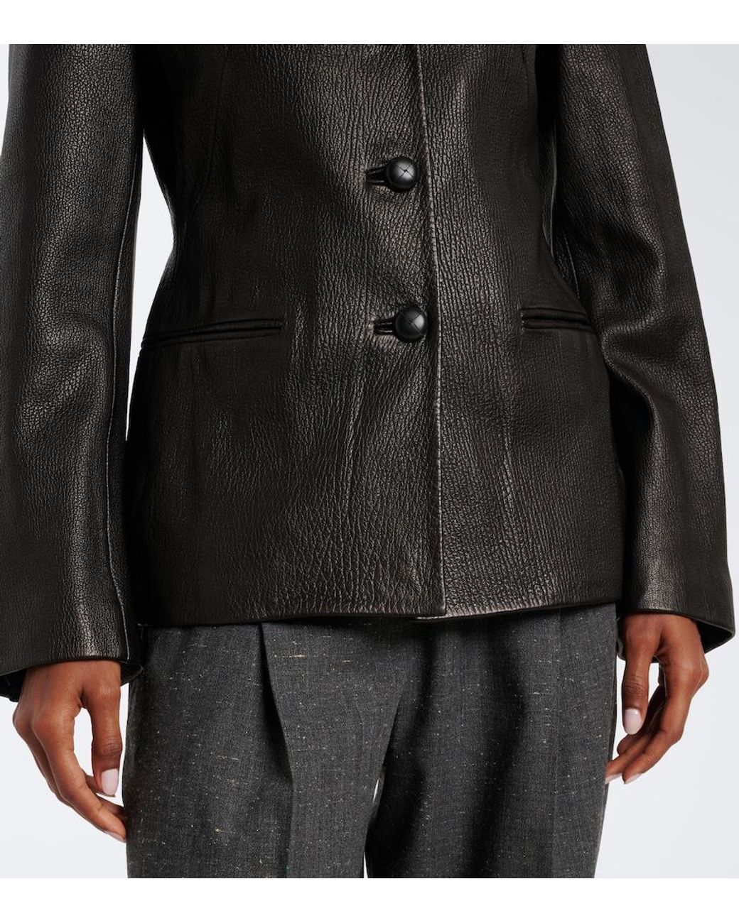Rohe Black Leather Jacket
