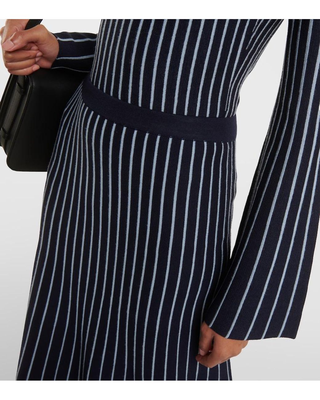 Gabriela Hearst Blue Phelan Striped Wool And Silk Maxi Skirt