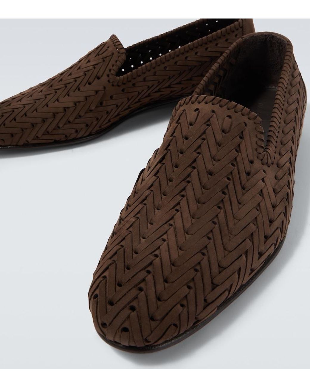 Manolo Blahnik Brown Mario Suede Loafers for men