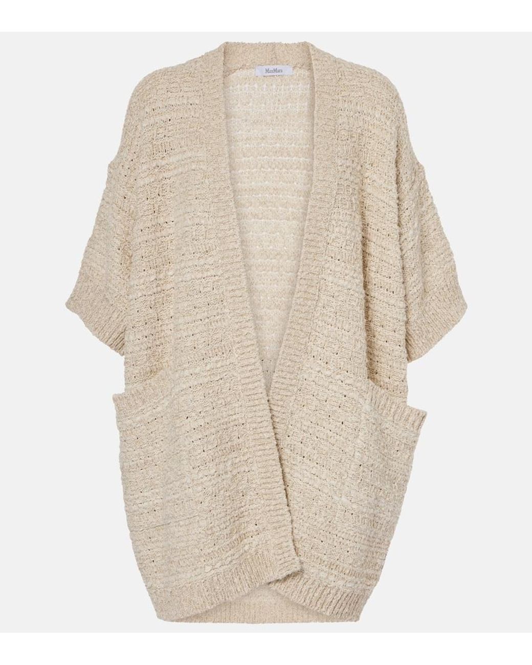 Max Mara Natural Cotton-Blend Cardigan